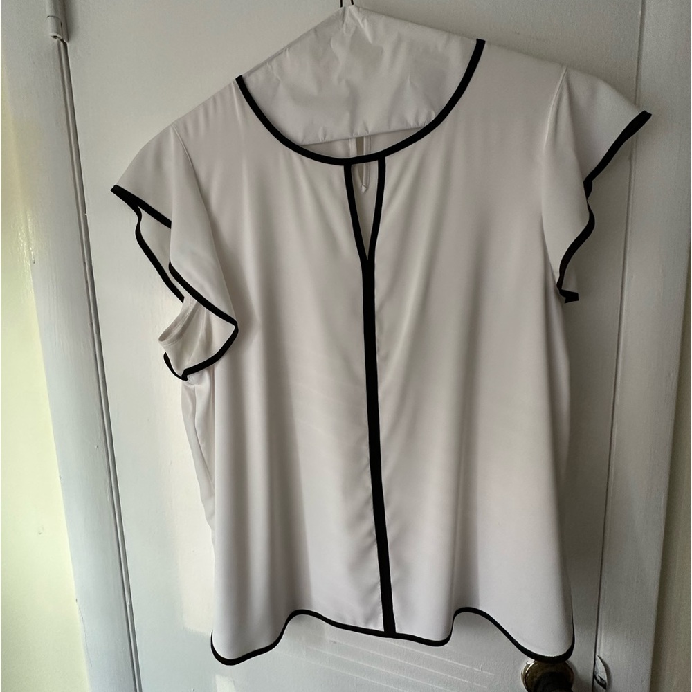 Calvin Klein - blouse, black/white, L